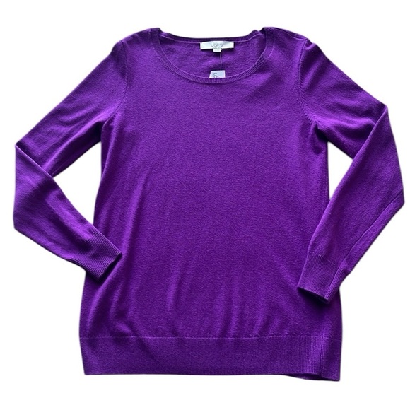 LOFT Purple Everyday Sweater Size Small NWT - Picture 4 of 8